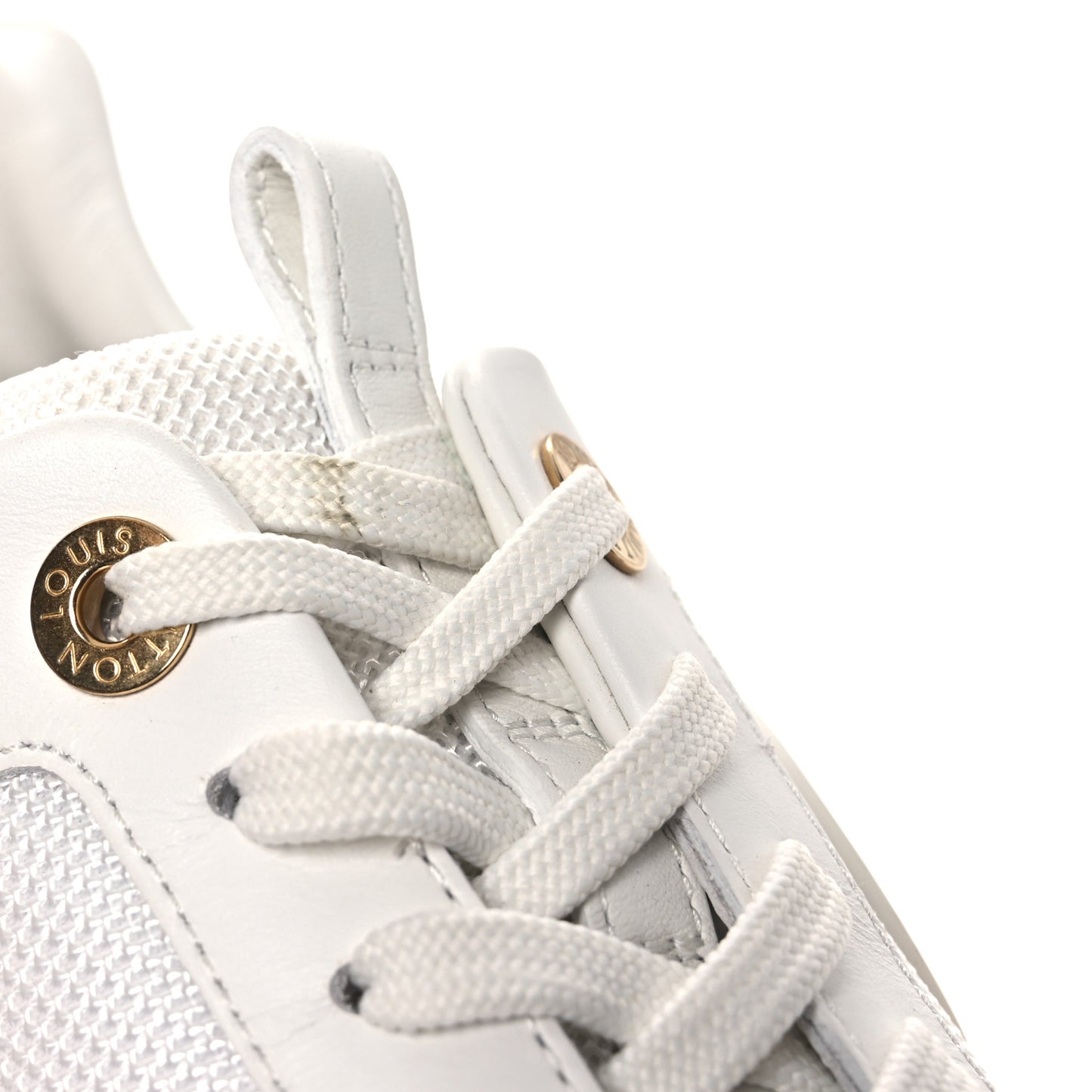 Calfskin Monogram Run Away Sneakers 38.5 White Pink