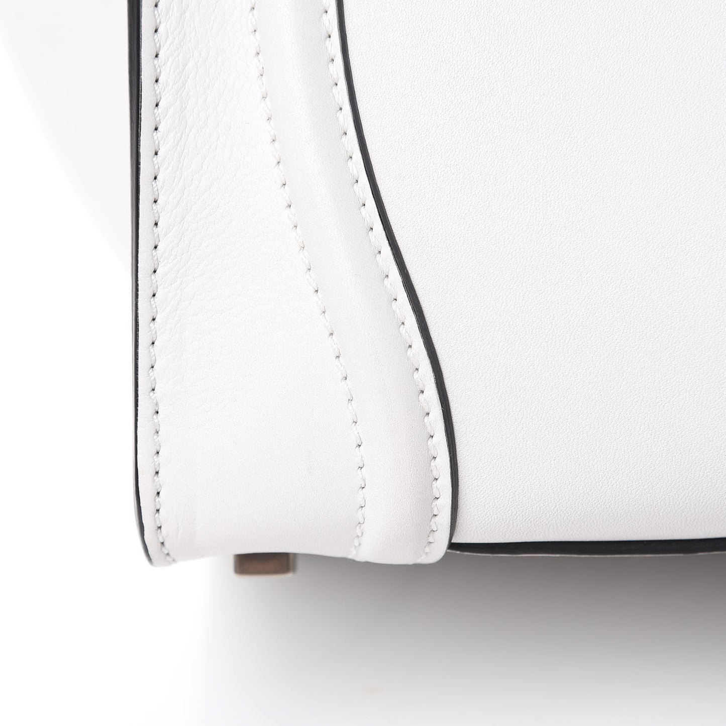 Smooth Calfskin Mini Luggage White