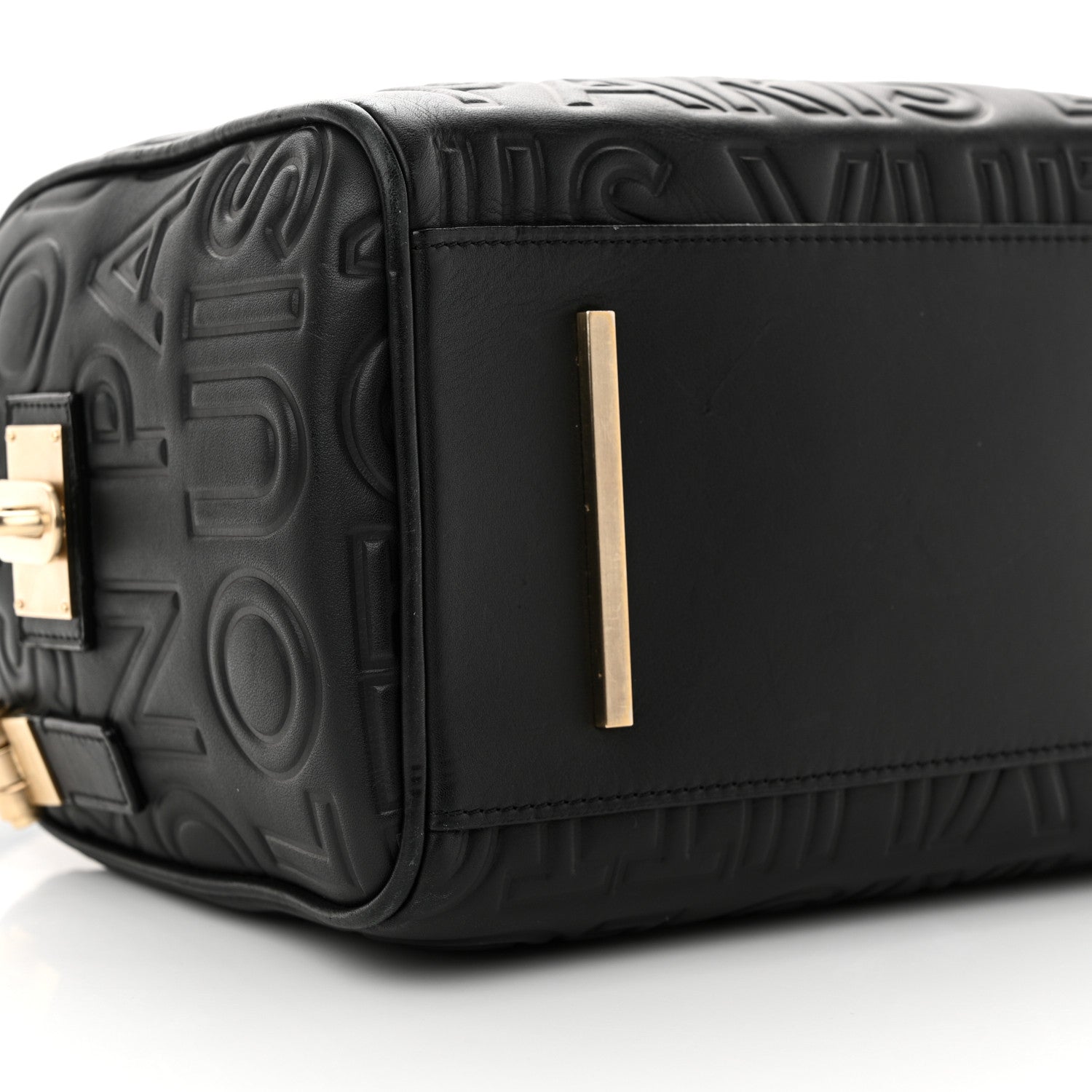 Louis Vuitton Calfskin Embossed Mini Cube Speedy Black 8 of 9