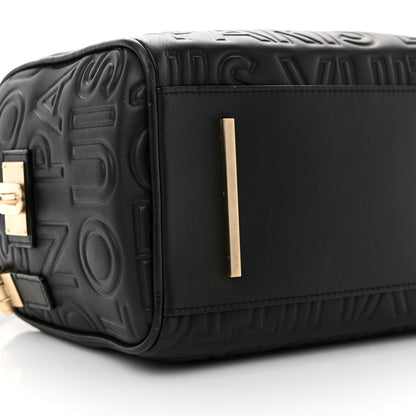 Louis Vuitton Calfskin Embossed Mini Cube Speedy Black 8 of 9