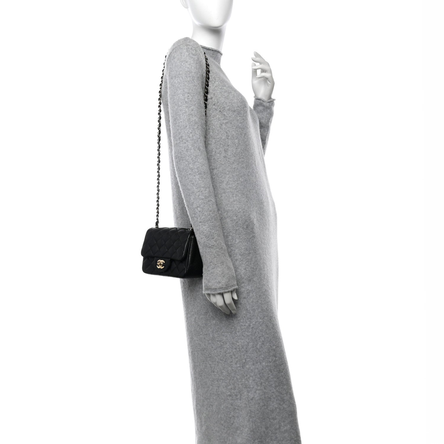 Chanel Caviar Quilted Mini Square Flap Black 2 of 10