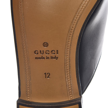 Gucci Calfskin Tiger Embroidered Mens Princetown Slippers 12 Black 6 of 10