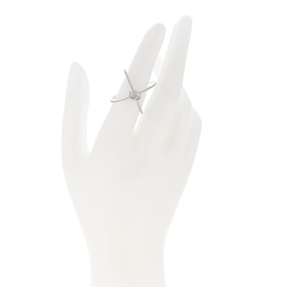 Gucci 18K White Gold Diamond Running G Cross Ring 53 6.25 2 of 4