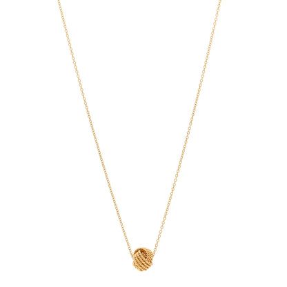 Tiffany 18K Yellow Gold Twist Knot Pendant Necklace 1 of 4