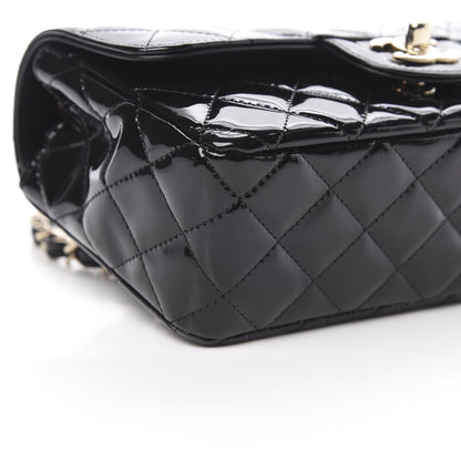 Chanel Patent Calfskin Quilted Mini Rectangular Flap Black 9 of 12