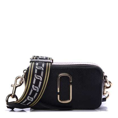 Marc Jacobs Saffiano Small Snapshot Camera Bag Black Multi 1 of 10