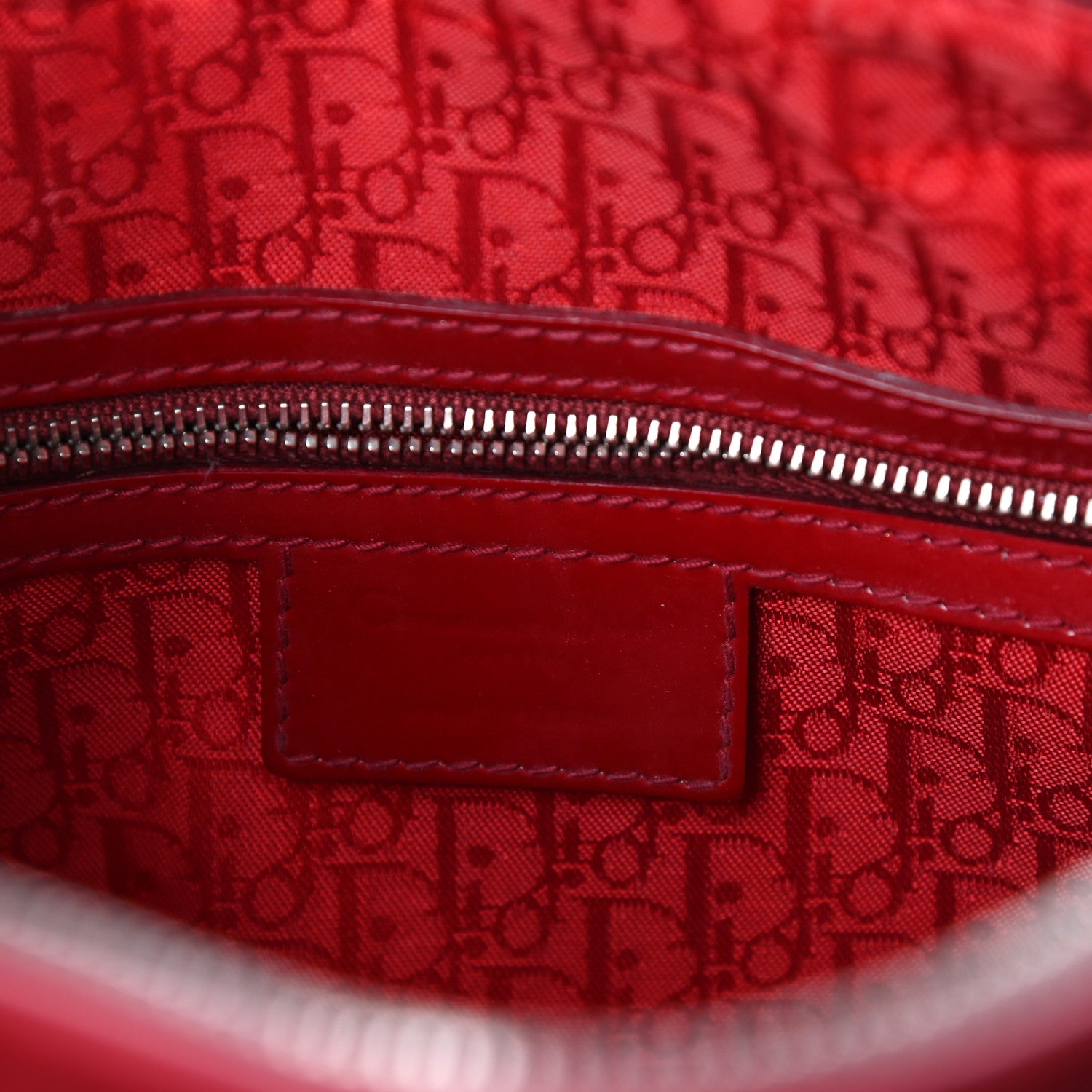 Christian Dior Patent Cannage Large Lady Dior Red 6 of 9