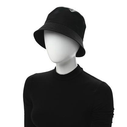 Prada Re-Nylon Metal Triangle Logo Womens Bucket Hat L Black 2 of 9