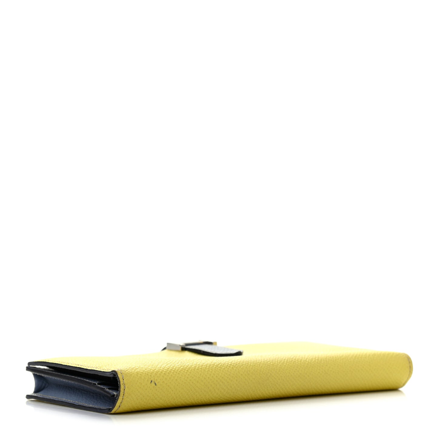 Epsom Bi-Color Bearn Gusset Wallet Lime Bleu Lin