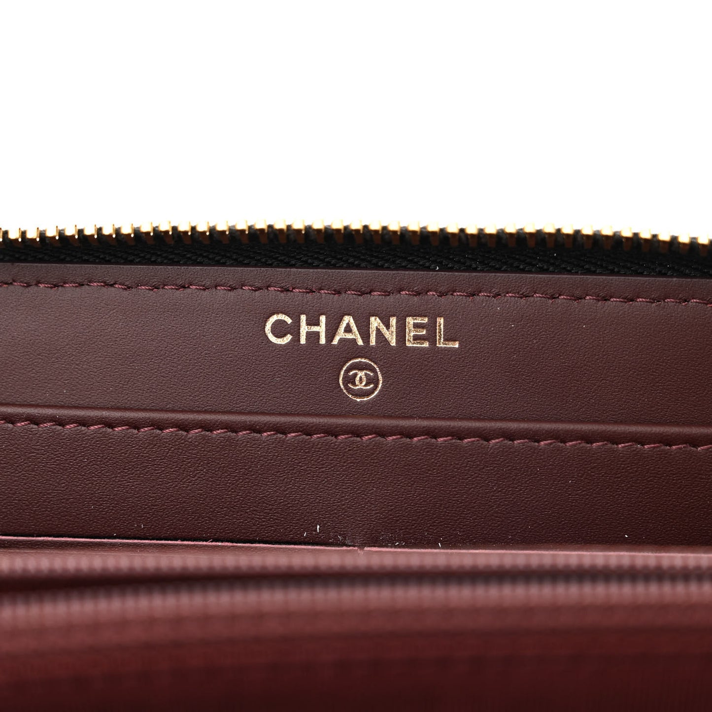Caviar Quilted Large Gusset Zip Around Wallet Black