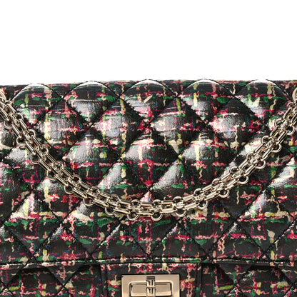 Chanel Tweed Printed Lambskin Quilted 2.55 Reissue 225 Flap Multicolor 8 of 13