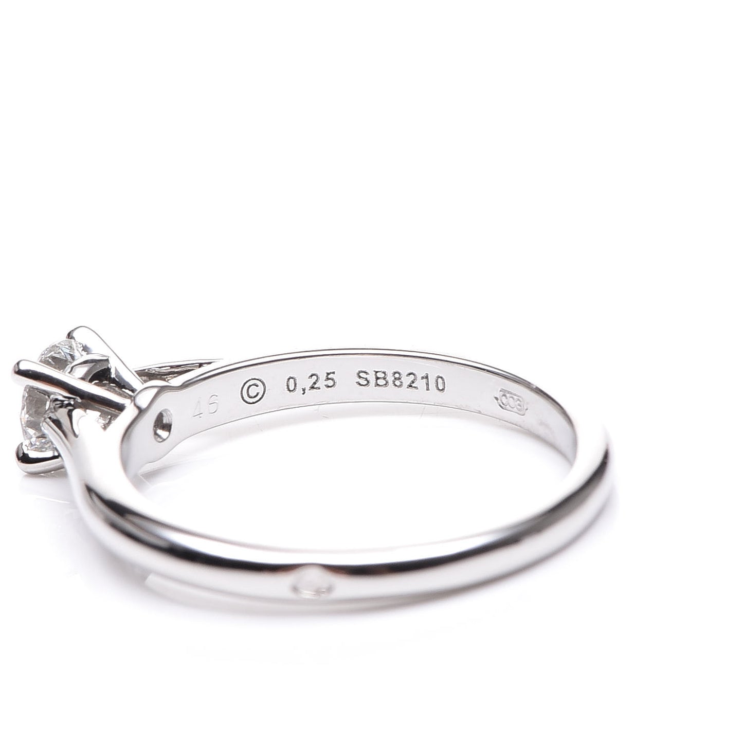 Platinum .25ct Diamond Solitaire Engagement Ring 46 3.75