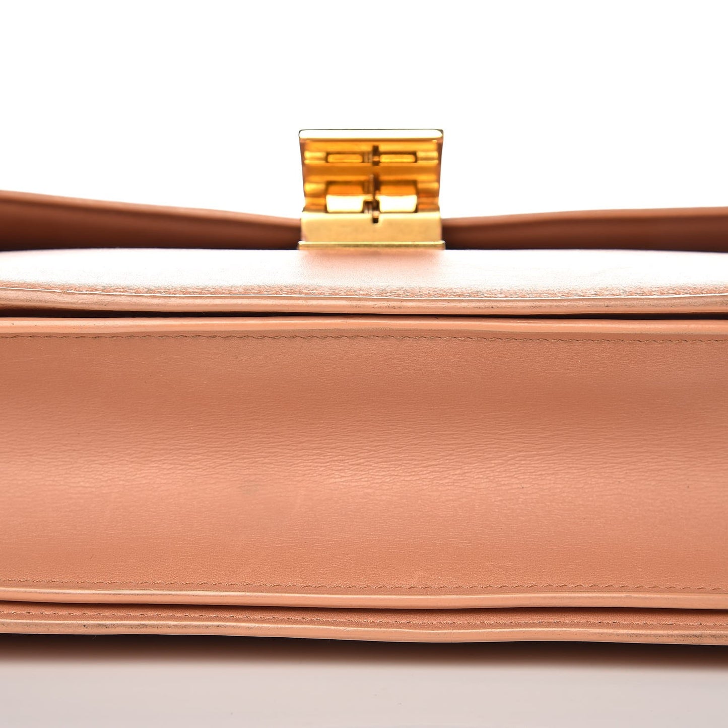 Box Calfskin Medium Classic Box Flap Bag Nude