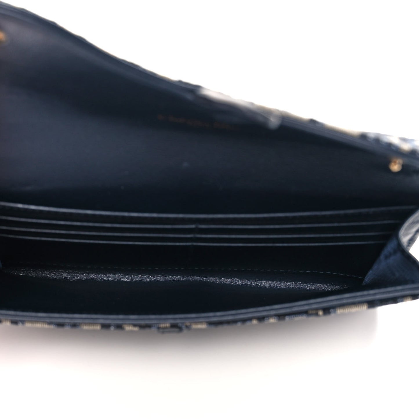 Oblique Saddle Chain Long Wallet Blue