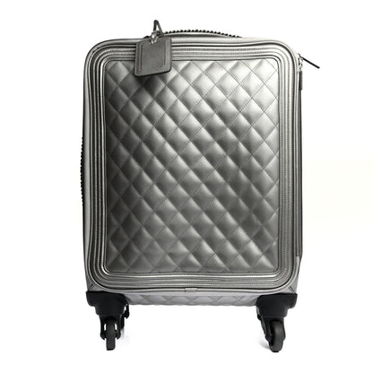 Chanel Metallic Caviar Quilted Coco Case Trolley Silver 1 of 13