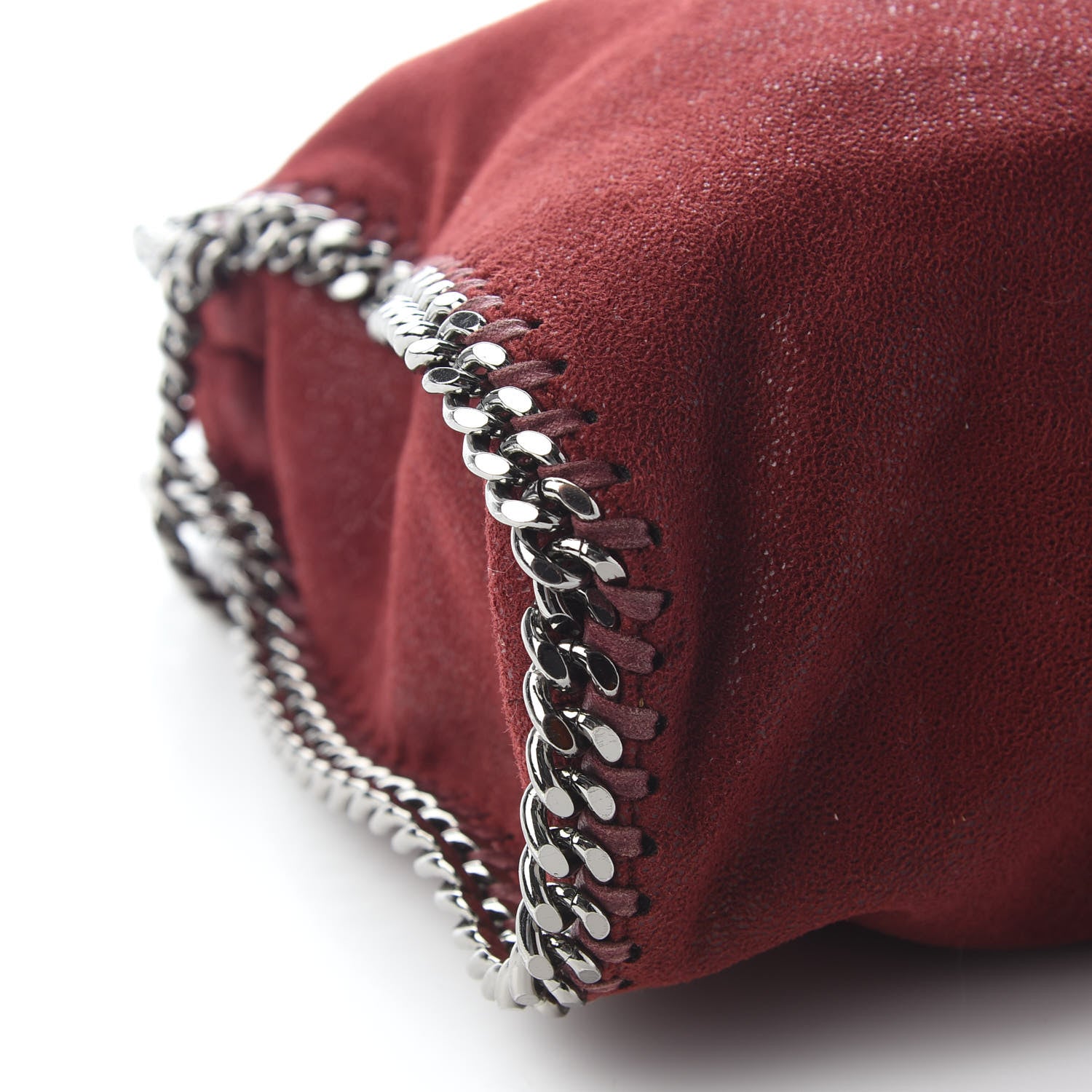 Stella McCartney Shaggy Deer Falabella Fold Over Tote Burgundy 6 of 7