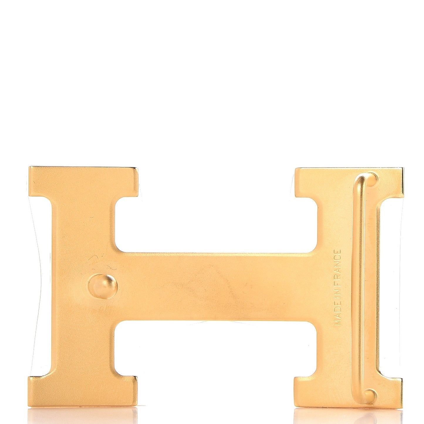 Brushed 32mm H Belt Buckle Gold