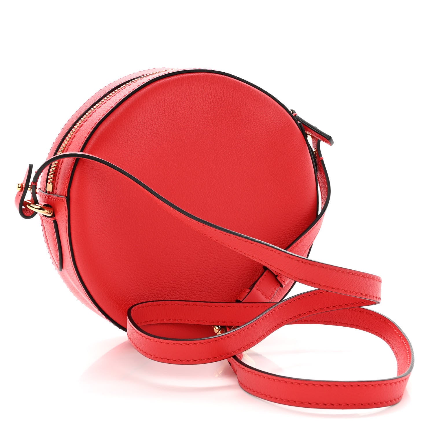 Versace Calfskin La Medusa Round Camera Bag Red 3 of 9