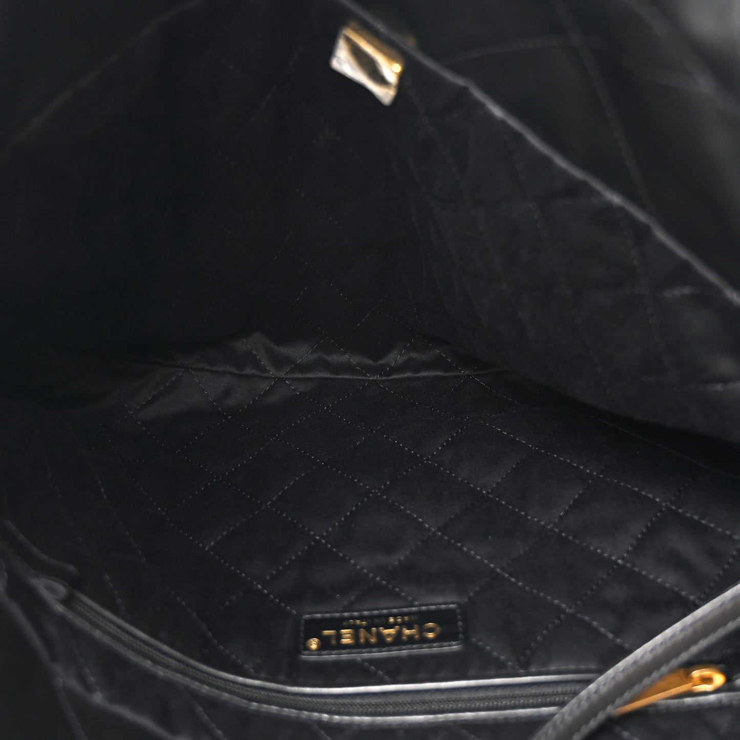 Calfskin Quilted Small Chanel 22 Black