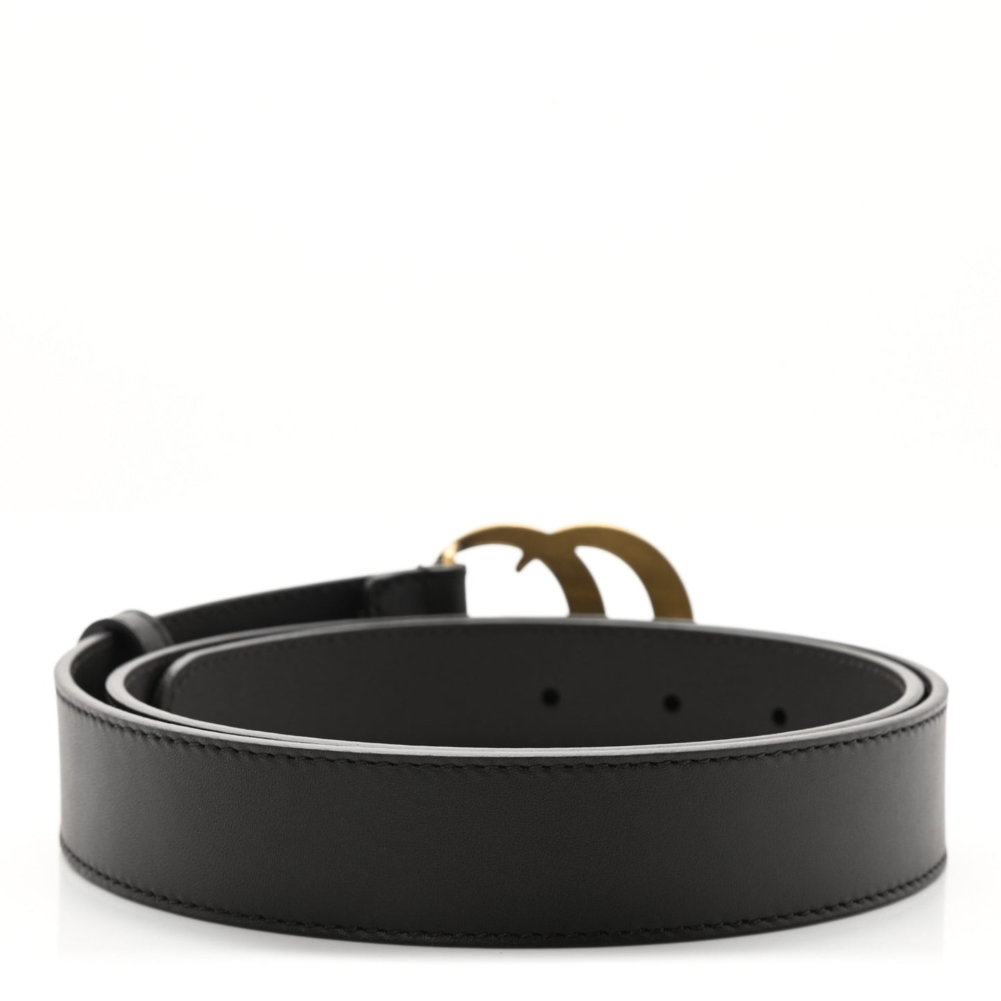 Moon Calfskin Double G 30mm Belt 90 36 Dark Cocoa