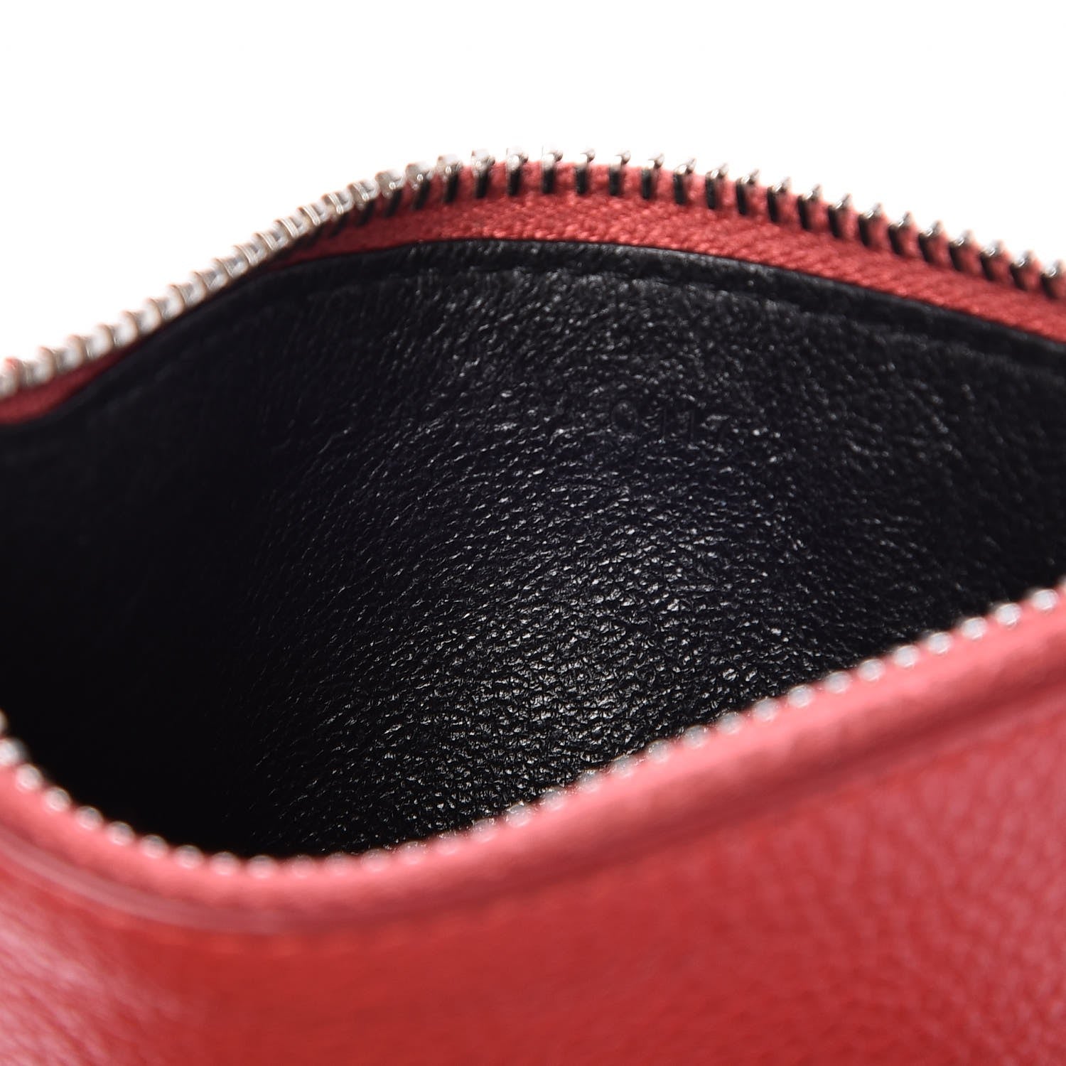 Saint Laurent Grained Calfskin 5 Fragments Zip Pouch Card Holder New Red 7 of 8