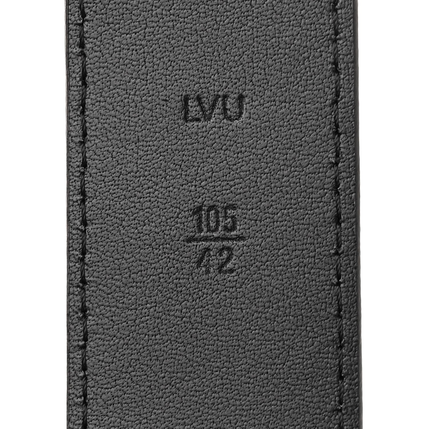 Louis Vuitton Calfskin 35mm Pont Neuf Belt 105 42 Black 3 of 6