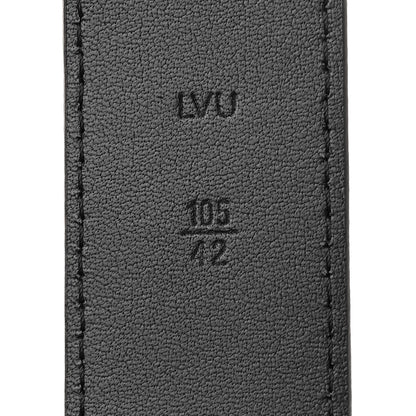 Louis Vuitton Calfskin 35mm Pont Neuf Belt 105 42 Black 3 of 6