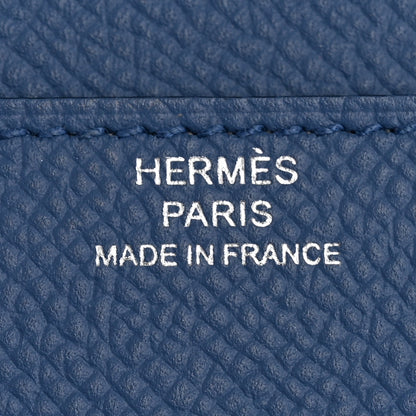 Hermes Epsom Constance Verso Long Wallet Bleu Agate Gris Mouette 6 of 10
