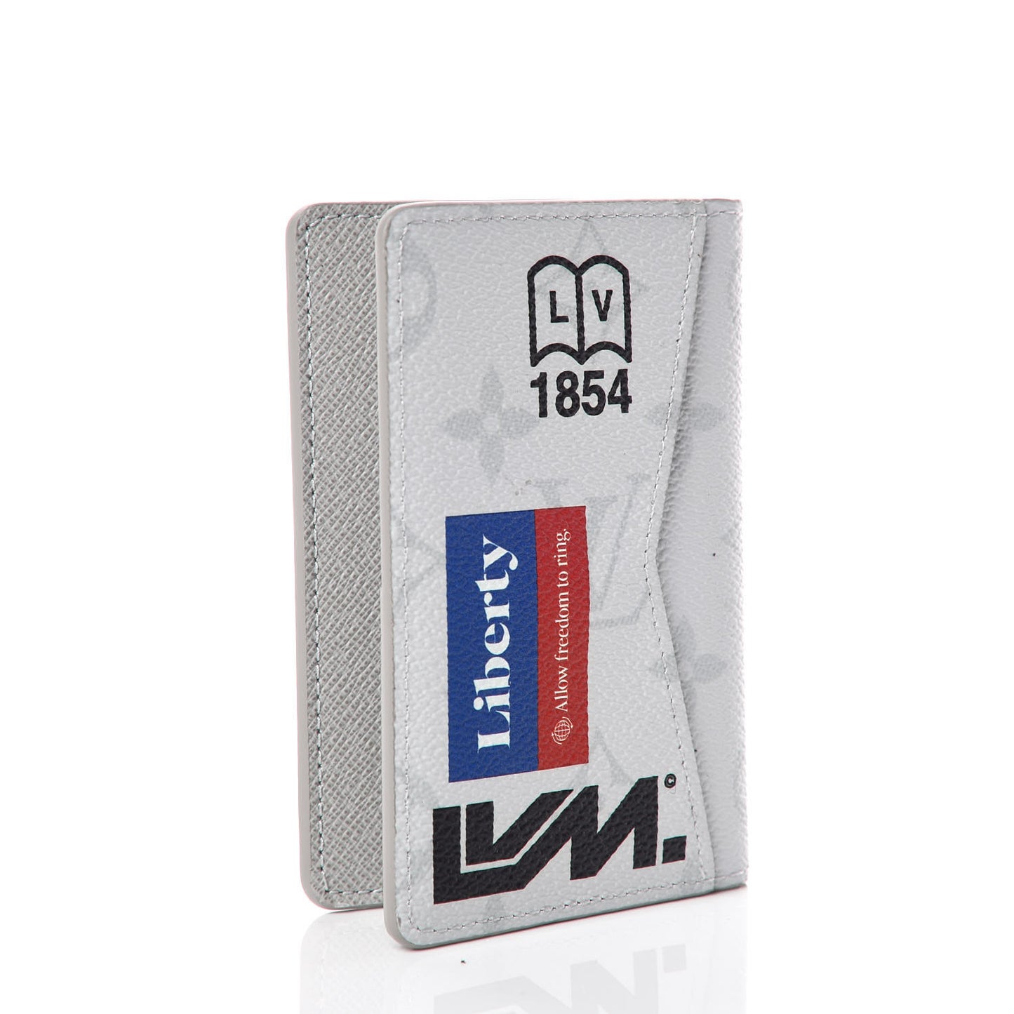 Monogram Stickers Pocket Organizer White
