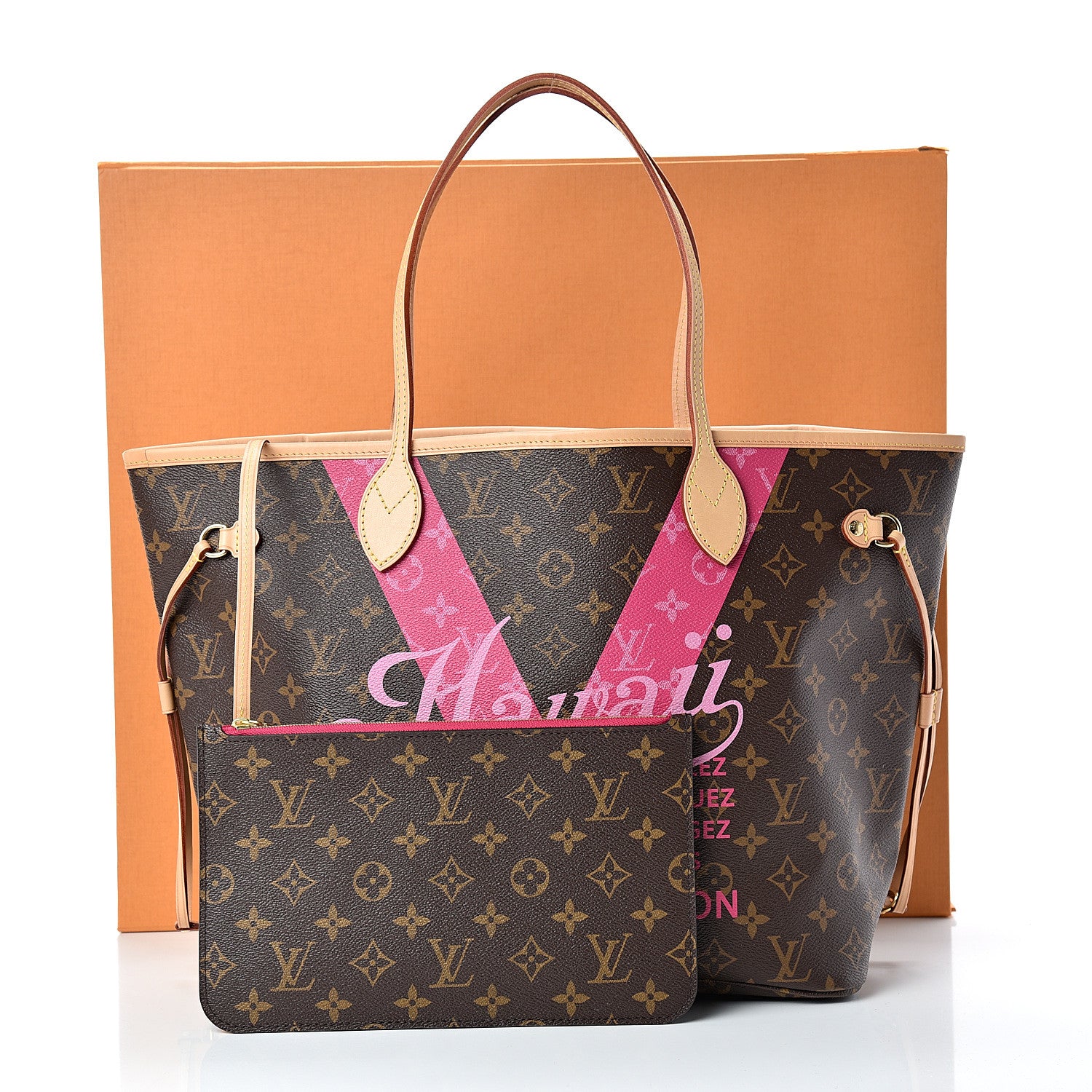 Louis Vuitton Monogram Hawaii V Neverfull MM Hot Pink 11 of 11