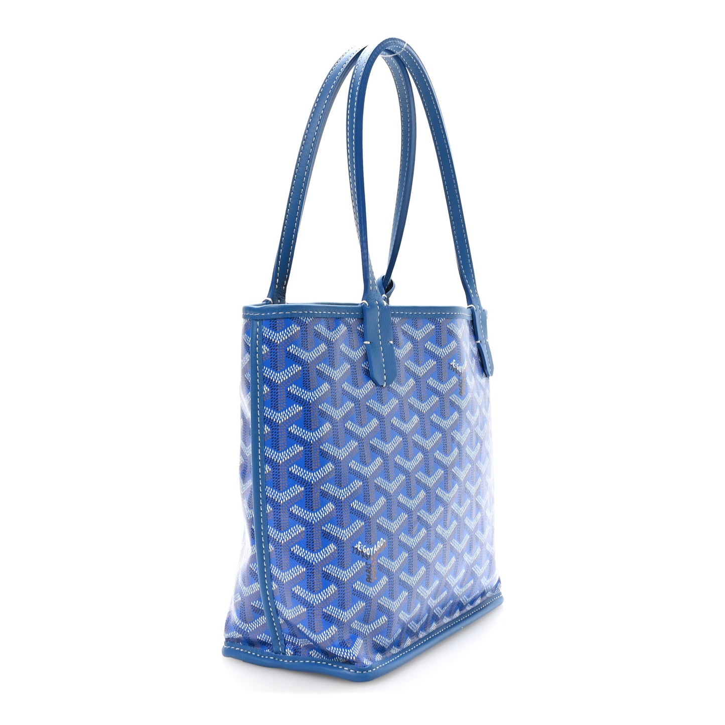 Goyardine Reversible Mini Anjou Sky Blue