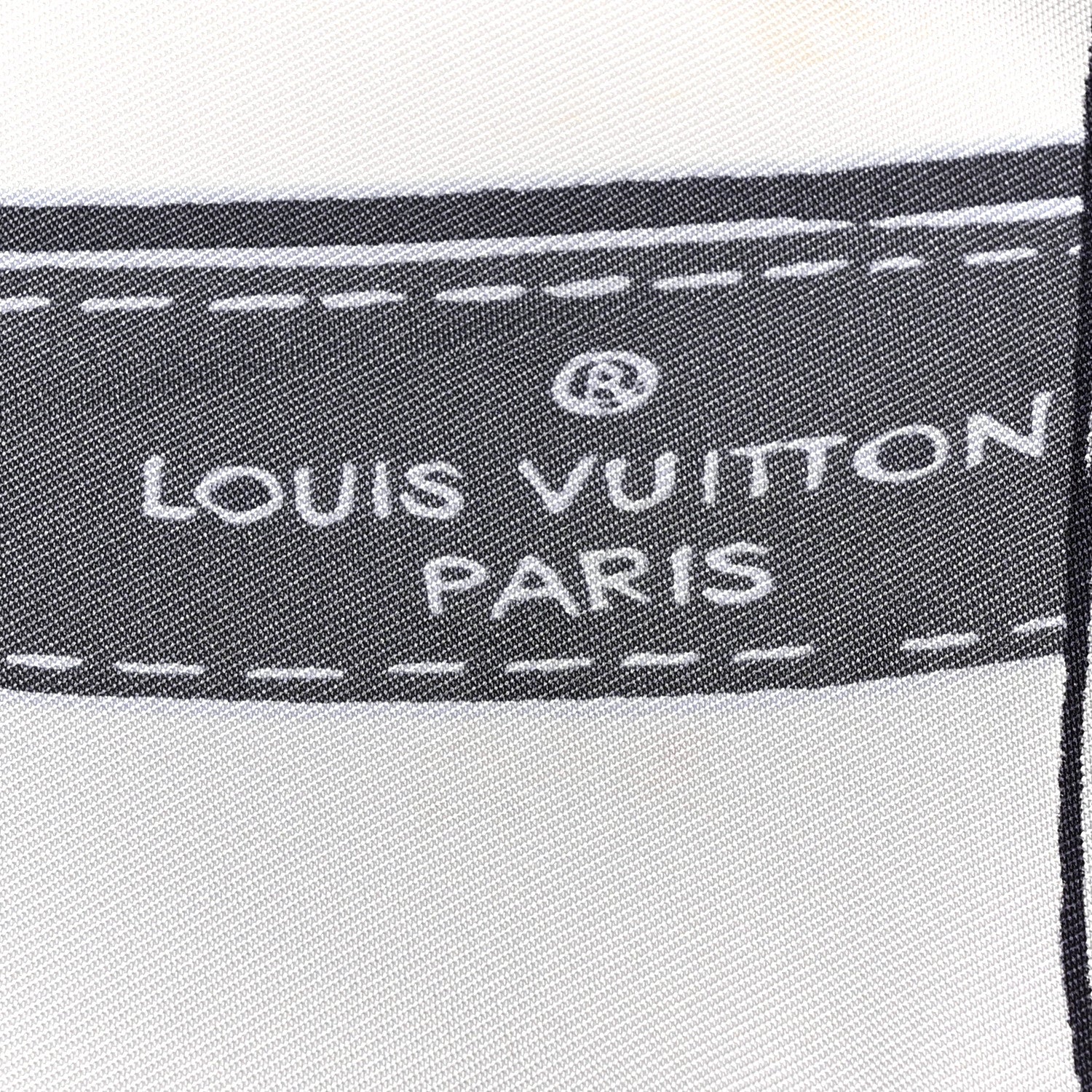 Louis Vuitton Silk Square Handle Me Scarf Grey Pink 4 of 4