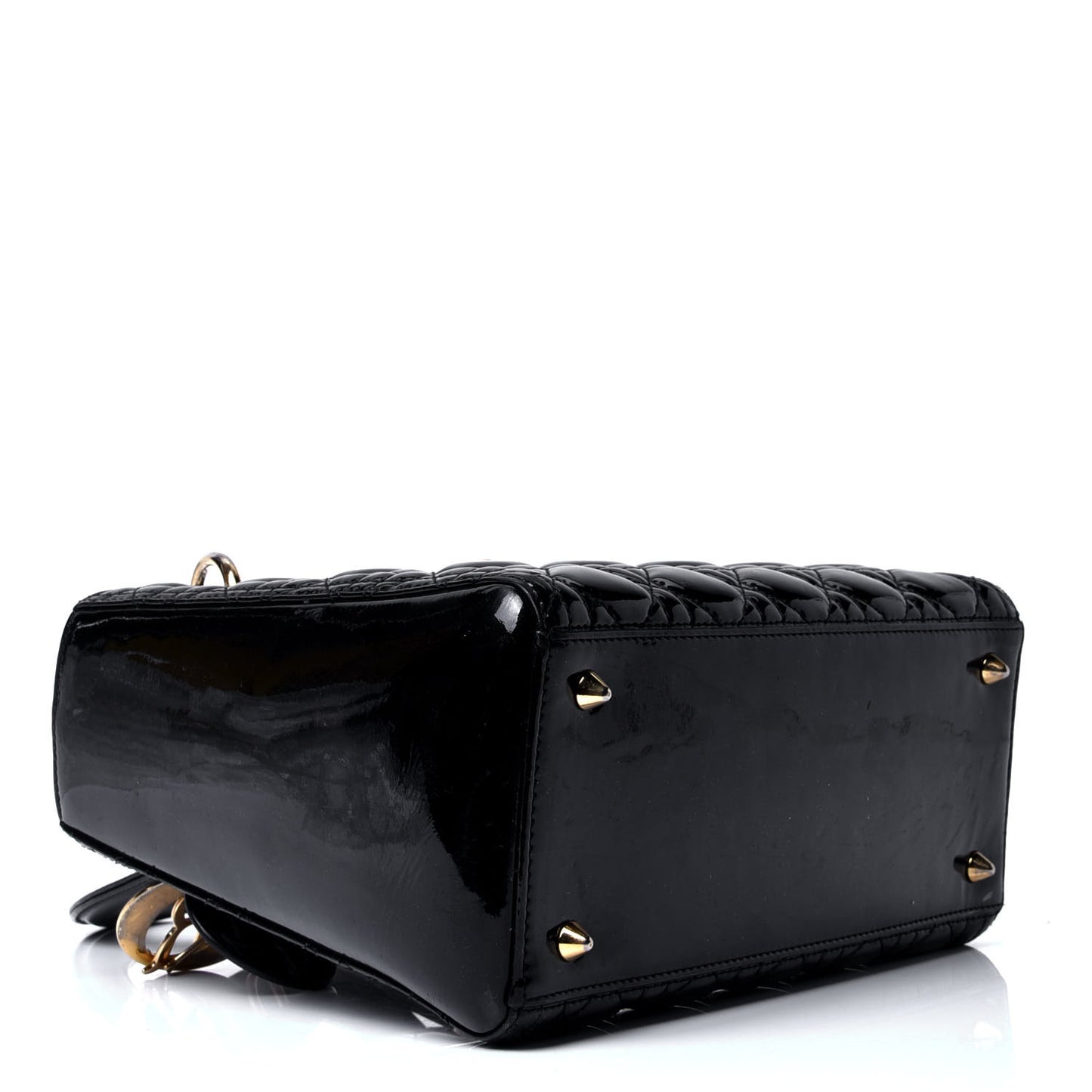 Patent Cannage Medium Lady Dior Black