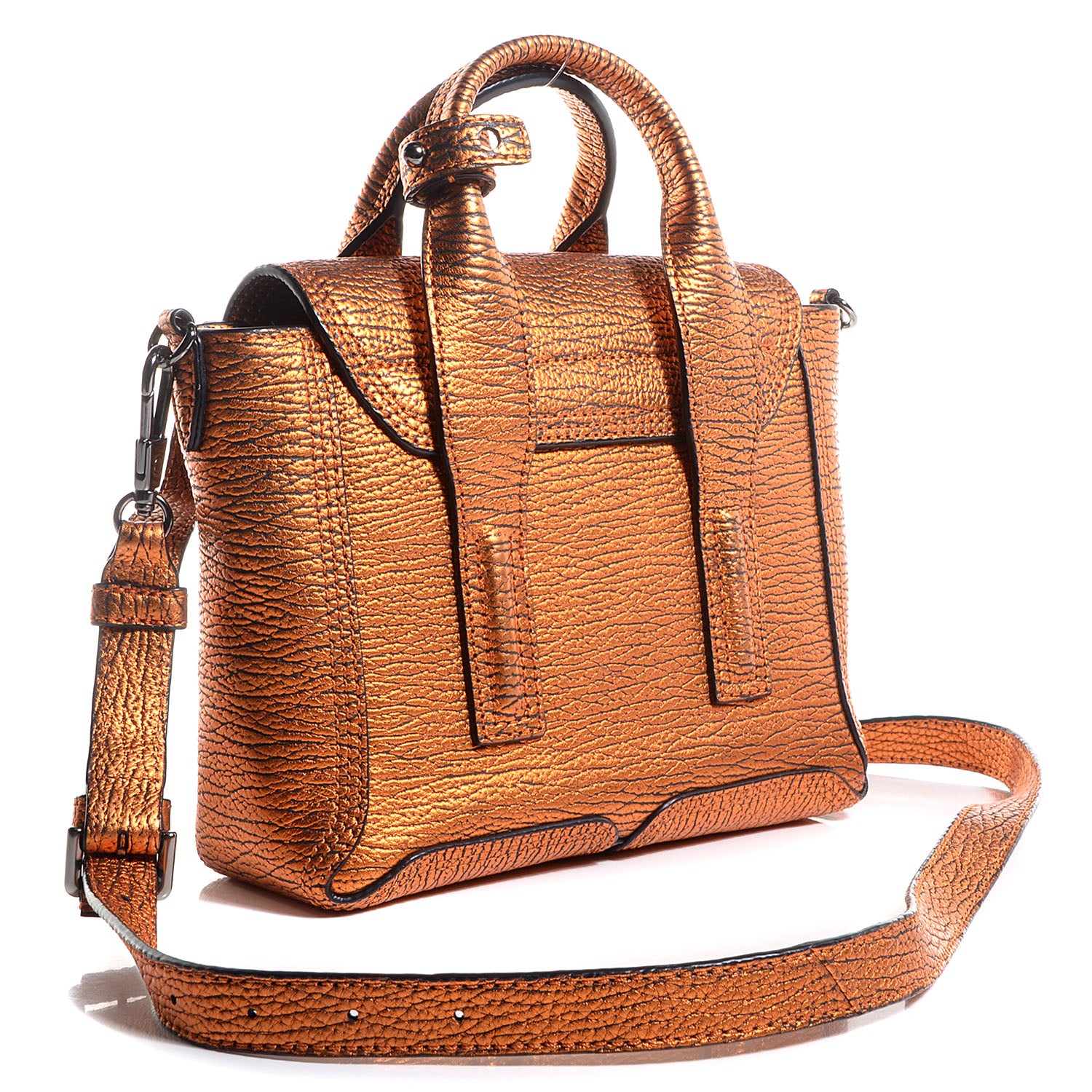 3.1 Phillip Lim 3.1 Metallic Leather Mini Pashli Satchel Copper 3 of 10