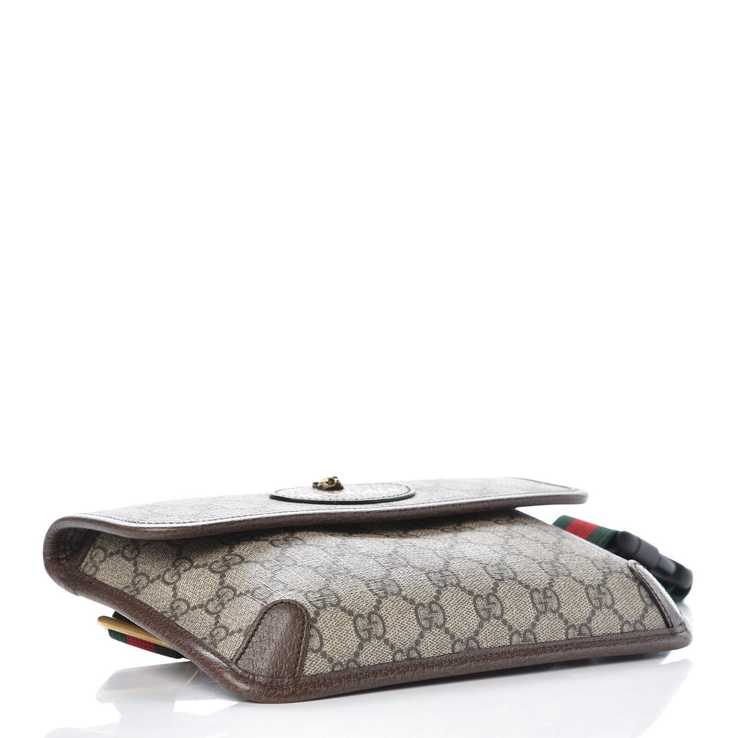 GG Supreme Monogram Neo Vintage Web Belt Bag Brown