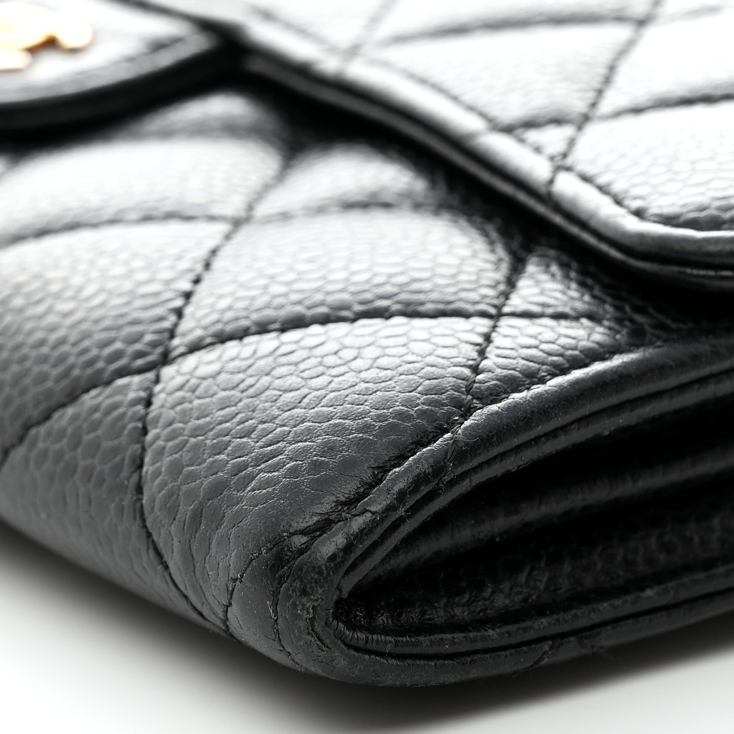 Chanel Caviar Quilted Large Gusset Flap Wallet Black 10 of 10