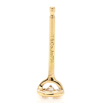 Tiffany 18K Yellow Gold Diamond .16ctw Elsa Peretti Diamonds By The Yard Earrings 3 of 6