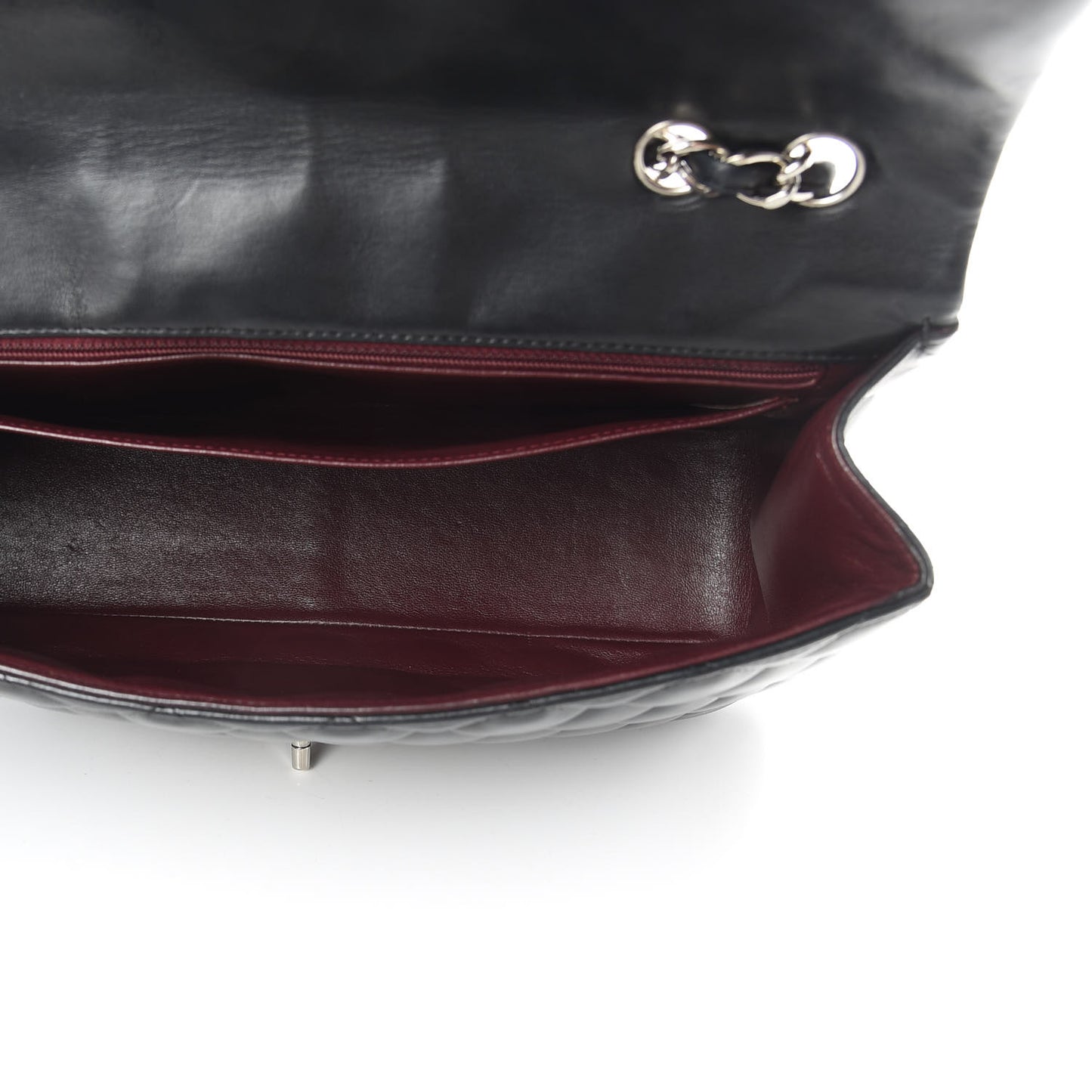Lambskin Quilted Jumbo Single Flap Black