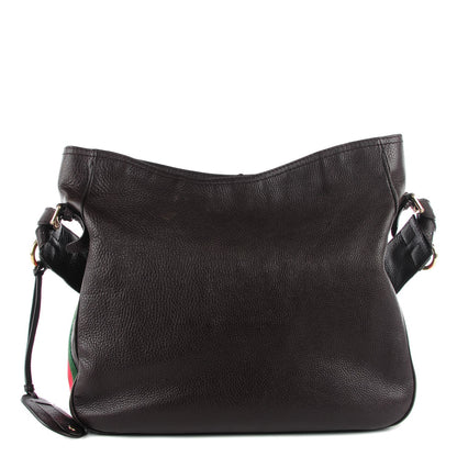 Gucci Pebbled Calfskin Medium Heritage Shoulder Bag Dark Brown 1 of 7
