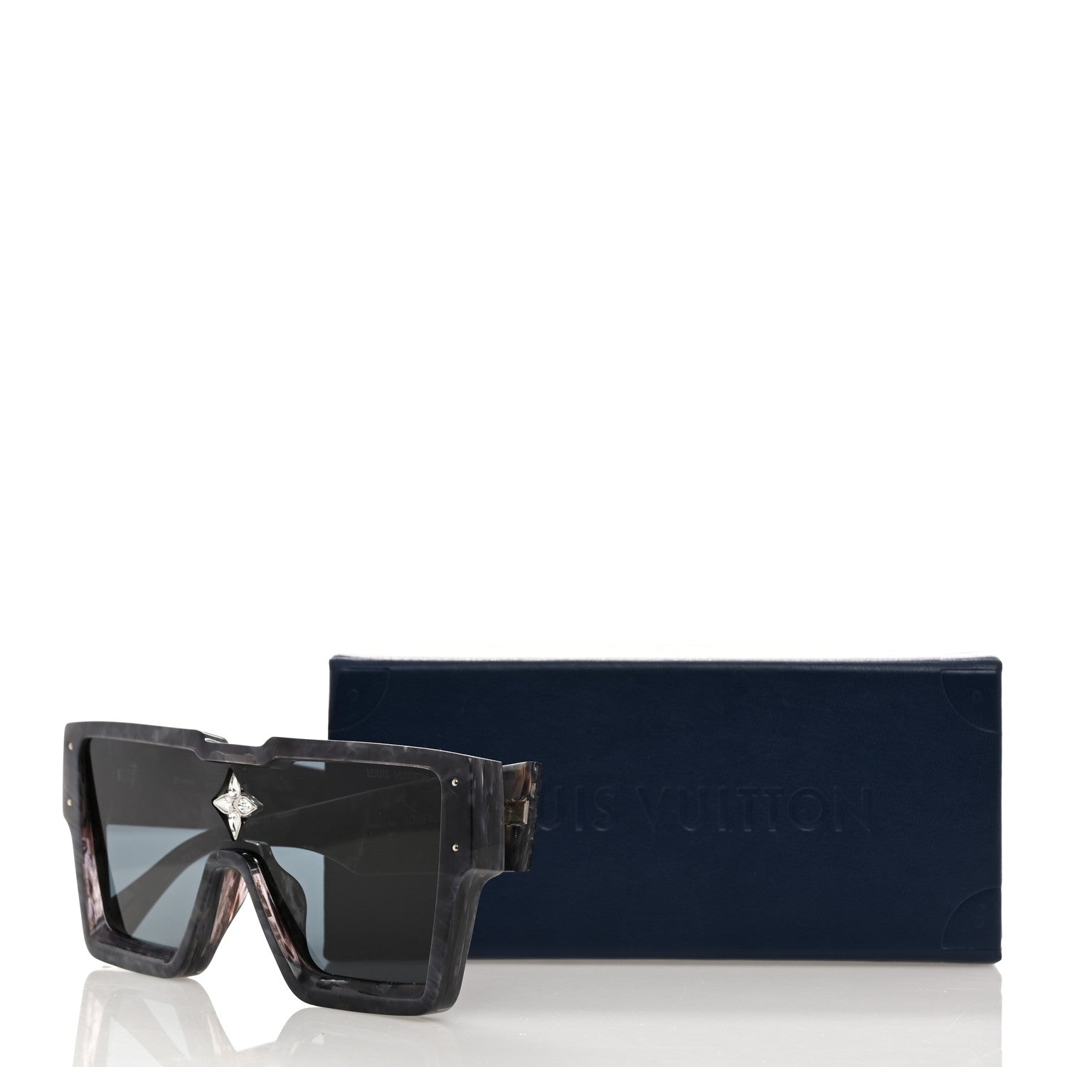 Louis Vuitton Marble Acetate Cyclone Sunglasses Z1789E Grey 8 of 8