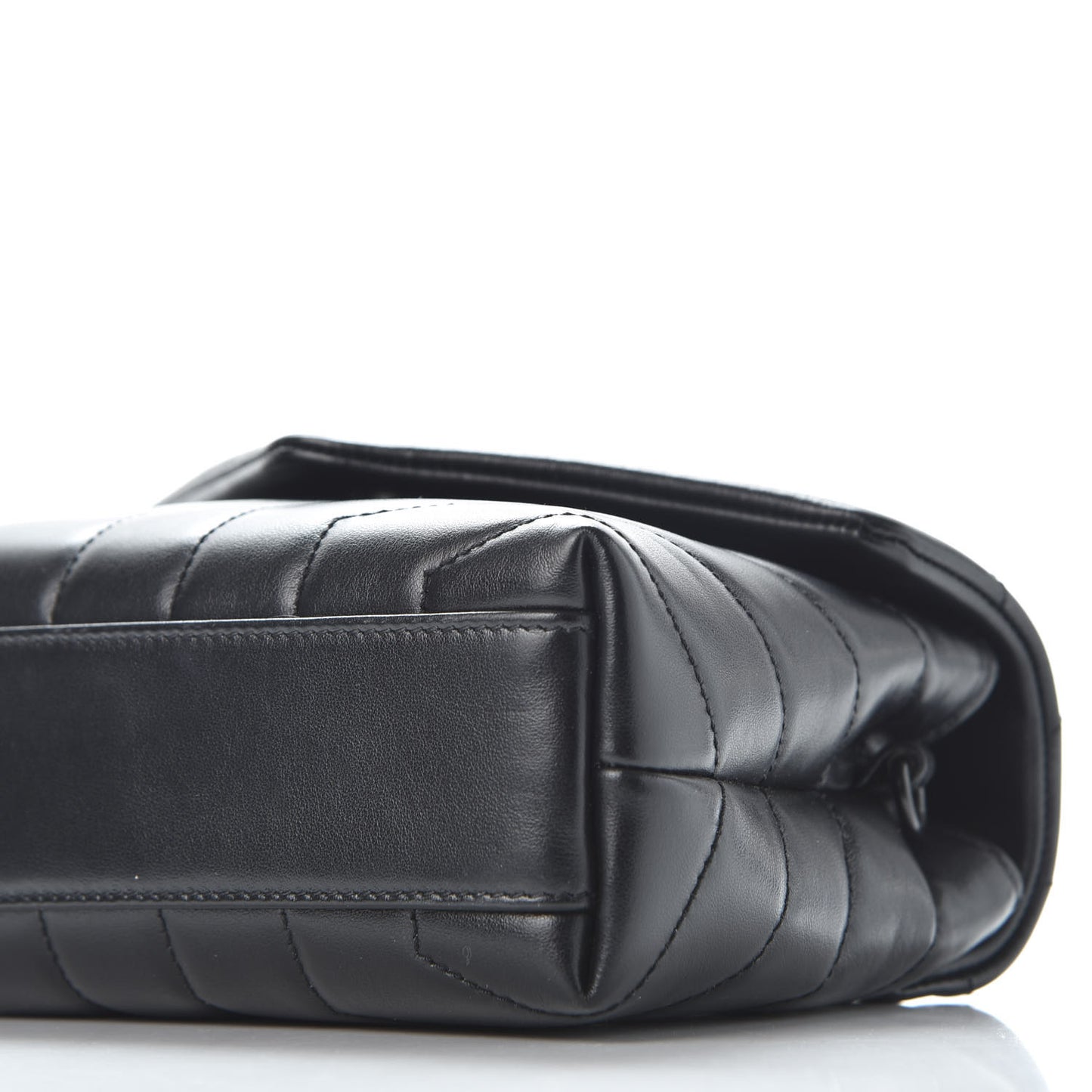 Calfskin Y Quilted Monogram Toy Loulou Crossbody Bag Black