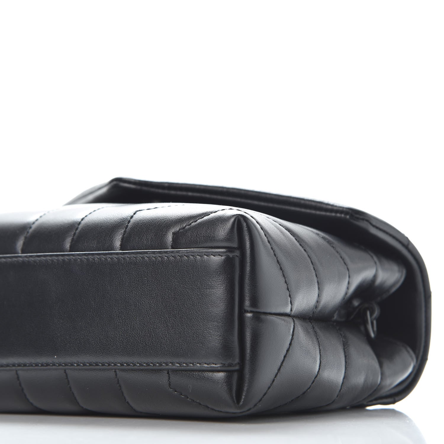 Saint Laurent Calfskin Y Quilted Monogram Toy Loulou Crossbody Bag Black 6 of 9