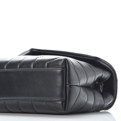 Saint Laurent Calfskin Y Quilted Monogram Toy Loulou Crossbody Bag Black 6 of 9