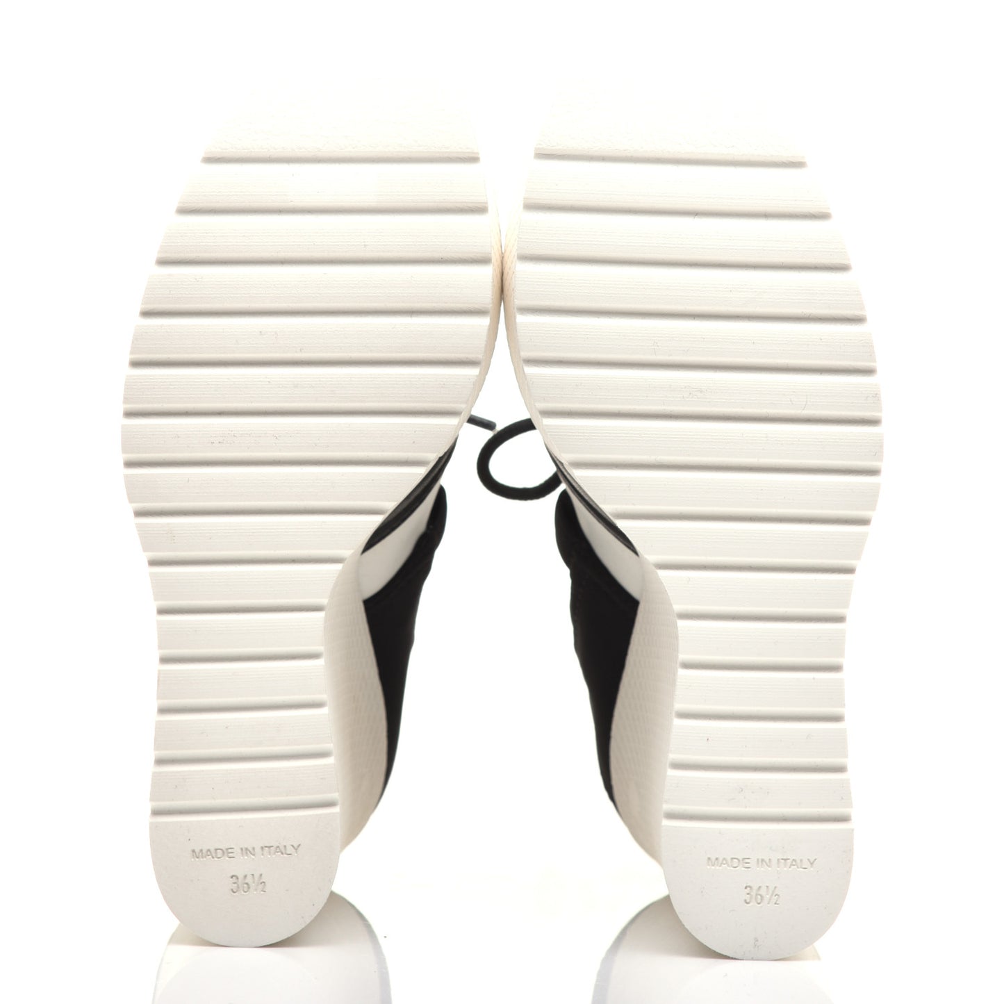 Calfksin Quilted Lace Up Boots 36.5 White Black