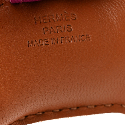 Hermes Milo Lambskin Grigri Rodeo Horse Bag Charm PM Gold Rubis Rose Poupre 3 of 4