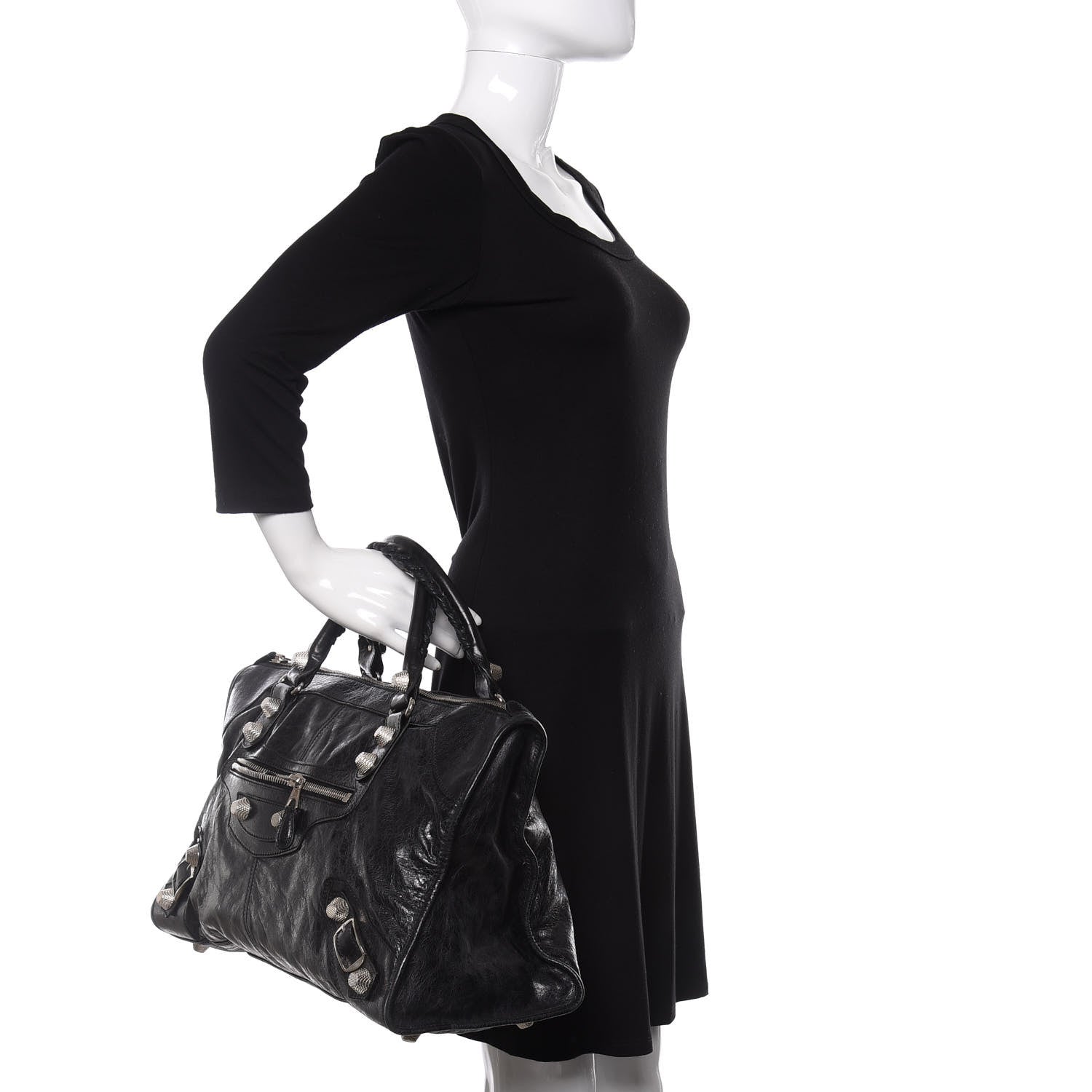Balenciaga Agneau Giant 21 Silver Hardware Work Black 2 of 15