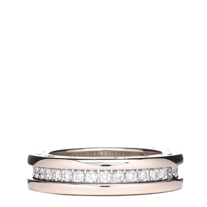 Bulgari 18K White Gold Diamond B.Zero1 One-Band Pave Ring 48 4.5 3 of 4