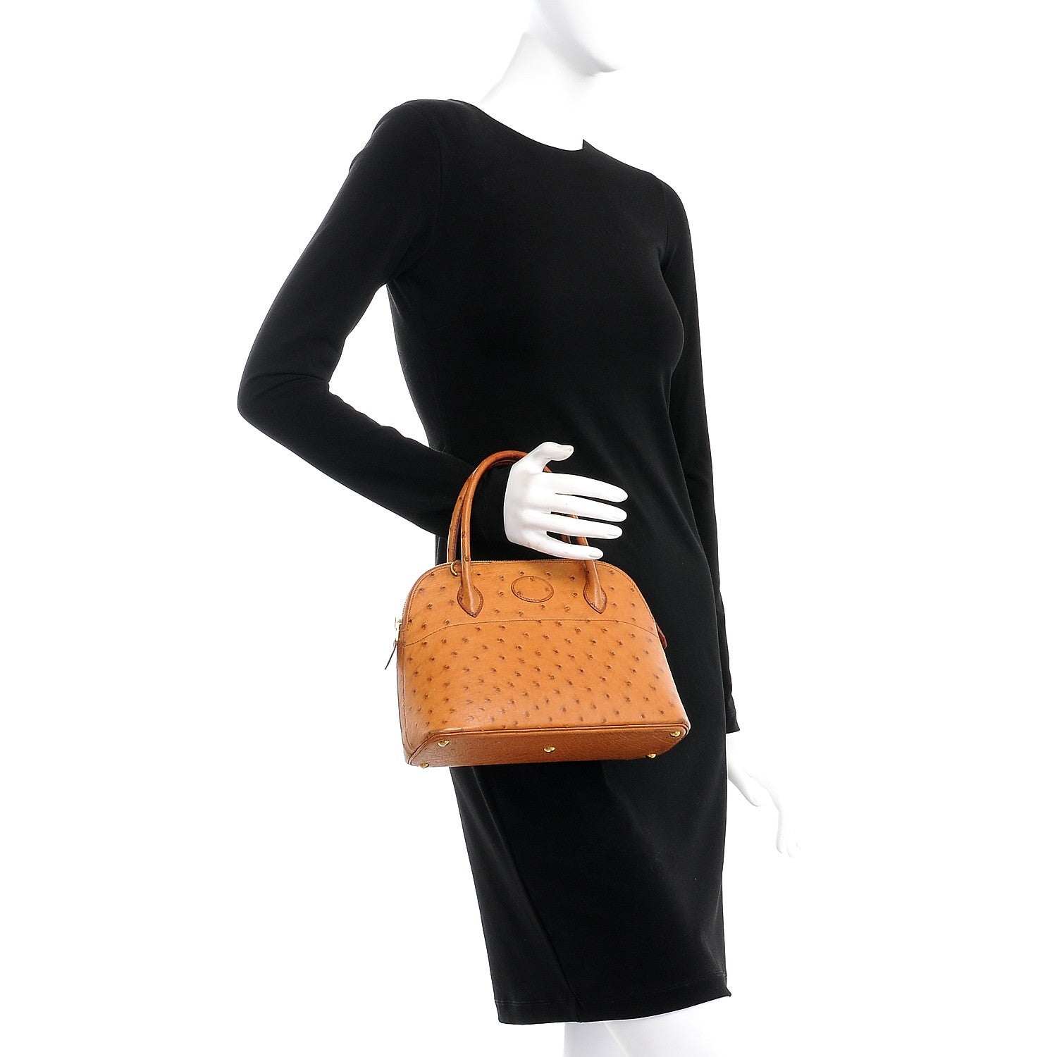 Hermes Ostrich Bolide 27 Gold 3 of 18