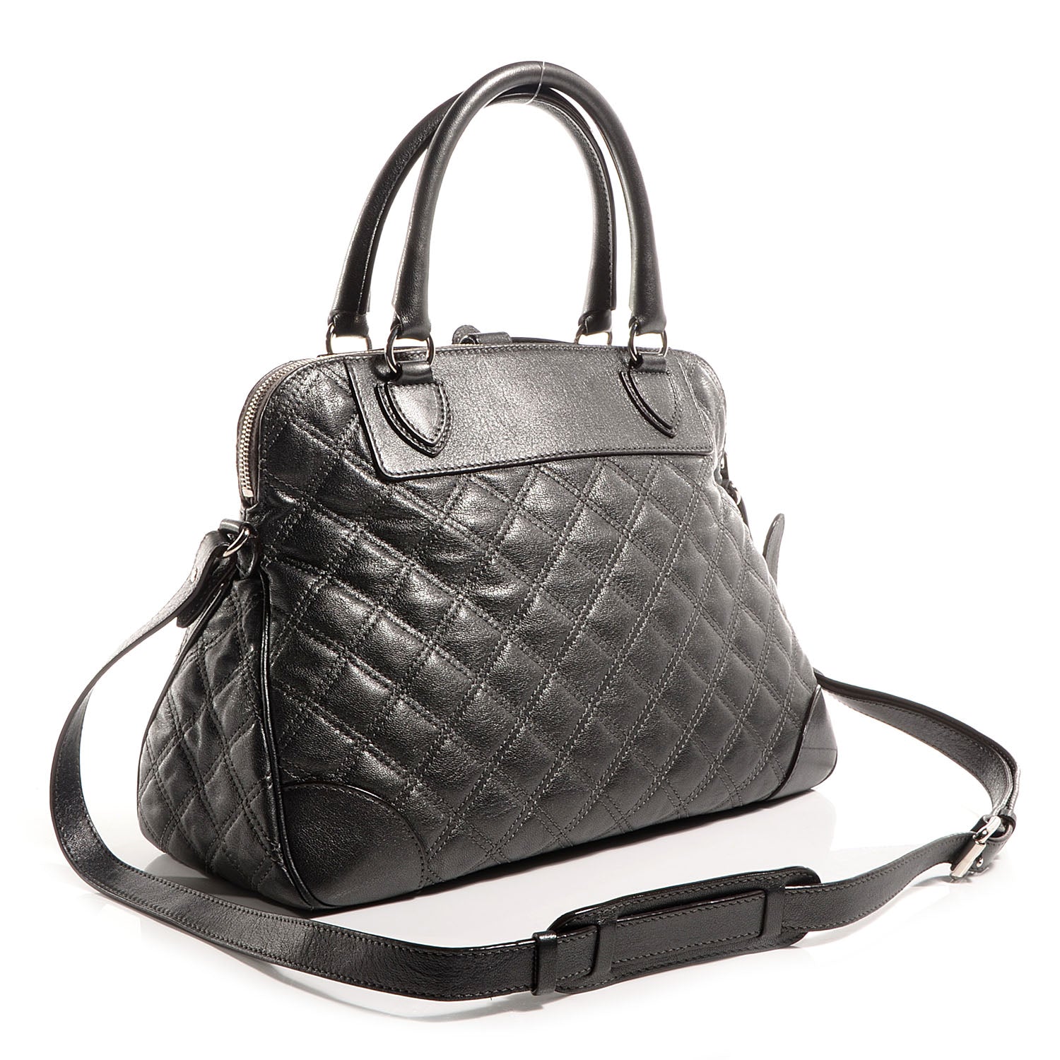 Marc Jacobs Quilted Lambskin Whitney Satchel Metallic 3 of 13