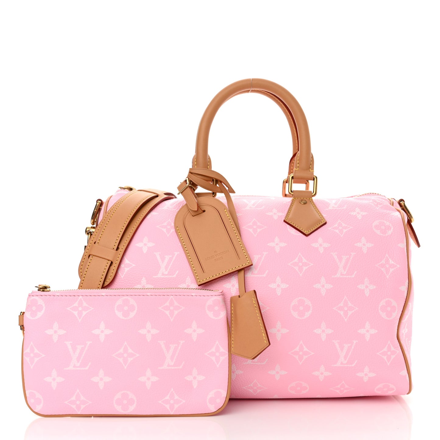 Calfskin Monogram Speedy P9 Bandouliere 30 Candy